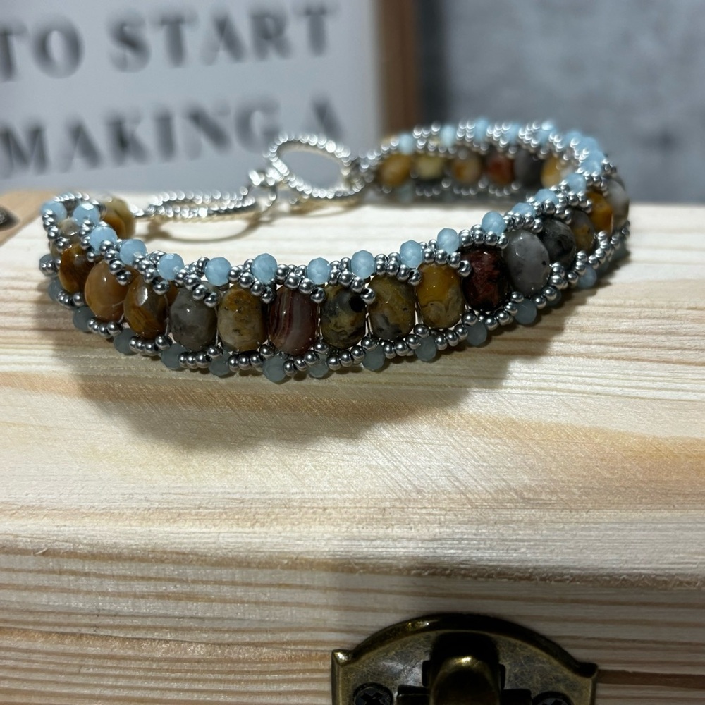 Handmade flat spiral bracelet